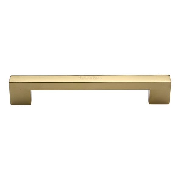 C0337 160-PB • 160 x 180 x 30mm • Polished Brass • Heritage Brass Metro Cabinet Pull Handle